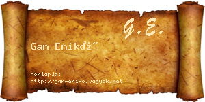 Gan Enikő névjegykártya